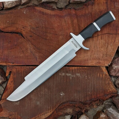 The Predator  // Straight Back Knife // Black G10 Micarta Scales