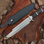 The Predator  // Straight Back Knife // Black G10 Micarta Scales