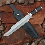 The Predator  // Straight Back Knife // Black G10 Micarta Scales