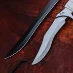 The Dune 2  // Set Of 2 Feyd Rautha Knives // B&W Leather Wrapped on Steel