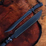 The Dune 2  // Set Of 2 Feyd Rautha Knives // B&W Leather Wrapped on Steel