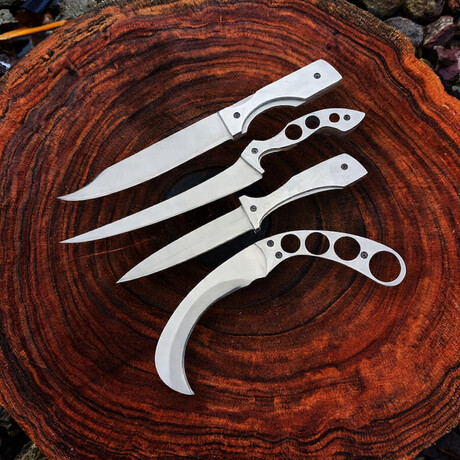 The Dexter Morgan  // 4 Knife Set // Stainless Steel Scales
