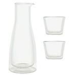 Rocks Set Clear Carafe + 2 Glasses