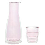 Rocks Set Pink Carafe + 2 Glasses