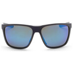 Men's // Costa Del Mar // Rectangular - Shiny Grey Frame + Polarized Blue Mirror