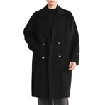Double Breasted Trench Coat // Black (S)