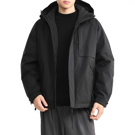 Hooded Insulated Jacket // Black (XS)