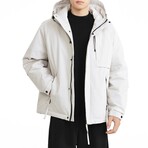 Hooded Insulated Jacket // White (XS)