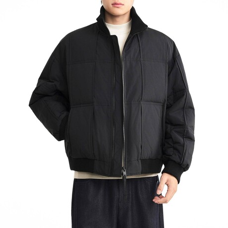 Bomber Puffer Jacket // Black (XS)