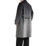 Ombre Long Coat // Black & Grey (S)