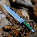 The Rambo "First Blood Knife" // Green Cord Wrapped on Steel