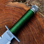 The Rambo "First Blood Knife" // Green Cord Wrapped on Steel