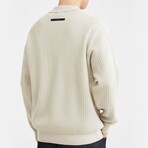 Johnny Collar Pullover Sweater // Apricot (XS)