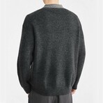Contrast Collar Polo Sweater // Black (XS)
