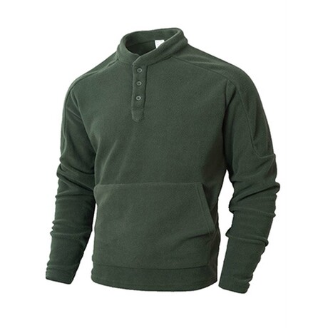 Mockneck Sweatshirt // Dark green (XS)