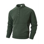 Mockneck Sweatshirt // Dark green (M)