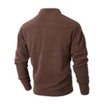 Mockneck Sweatshirt // Brown (XS)