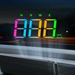 GPS Head-Up Speedometer Display — Large Font, Auto-Brightness & MPH Speed