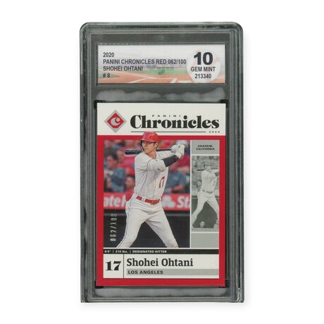 Shohei Ohtani // 2020 Panini Chronicles Red #62/100 // DGA 10 GM