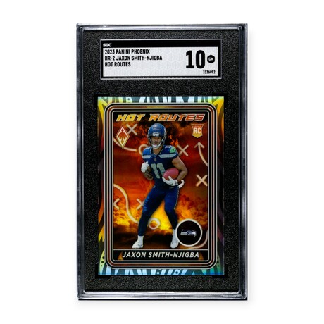 Jaxon Smith-Njigba // 2023 Panini Phoenix Hot Routes // RC // SGC 10 GM