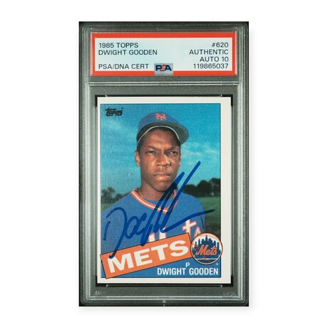 Dwight Gooden // 1985 Topps Signed // RC // PSA 9 AG
