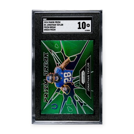 Jonathan Taylor // 2024 Panini Prizm Green Prizm Break // SGC 10 GM