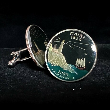 Maine Quarter // Coin Cufflink
