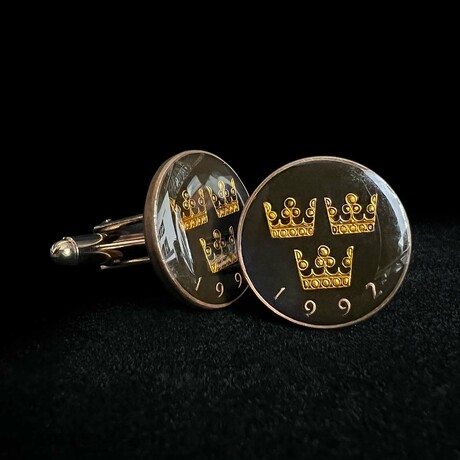 Sweden // Three Crowns 50 Öre // Coin Cufflink