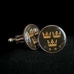 Sweden // Three Crowns 50 Öre // Coin Cufflink