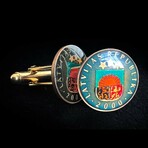 Latvia // Latvian Coat of Arms 2 Santimi // Coin Cufflink