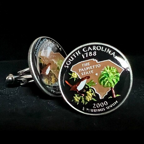 South Carolina Quarter // Coin Cufflink