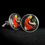 Germany // Tree Planter 50 Pfennig Deutsche Mark // Coin Cufflink