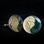New Jefferson Nickel // Coin Cufflink