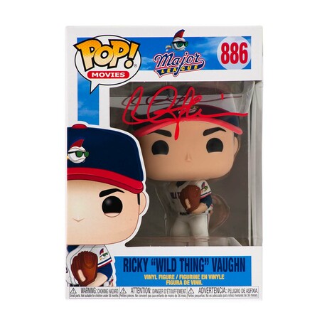 Charlie Sheen // Major League // Signed Ricky Wild Thing Vaughn Funko Pop #886