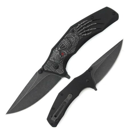 Spring Assisted Knife // BW-2063 // Death (Blue)