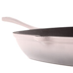 Neo 2pc Cast Iron 11" Grill Pan with Slotted Steak Press (White)