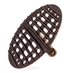 Neo 2pc Cast Iron 11" Grill Pan with Slotted Steak Press (White)