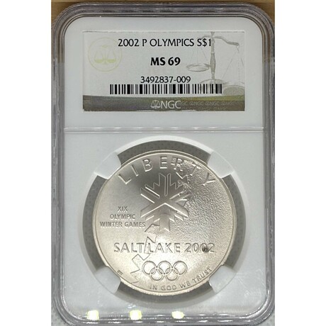 2002 Salt Lake City Olympic coin NGC MS 69 # 009
