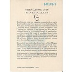 1884 Carson City Morgan Dollar