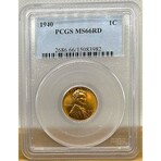 1940 P Lincoln Penny PCGS MS 66 RED # 982