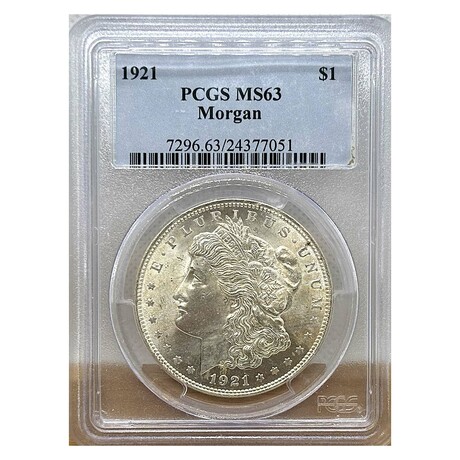 1921 Morgan Dollar PCGS MS 63 # 051