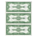 1923 $ 1 Silver Certificate set of 3 CONSECUTIVE NOTES # 341 - # 343