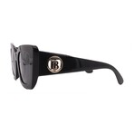 Burberry // Women's BE4344-300187 Square // Black + Grey Gradient
