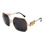 Versace // Women's VE2248-100287 Square // Gold + Dark Grey