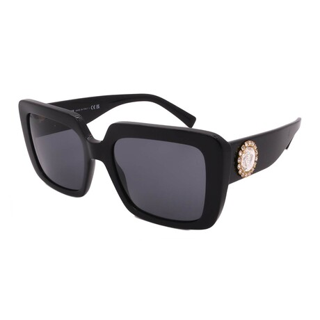 Versace // Women's VE4384B-GB1/87 Square // Black + Dark Grey