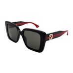 Gucci // Women's GG1861S-001 Square // Black Green Red + Grey