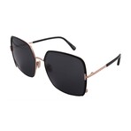 Tom Ford // Women's FT1006/S 02A Square // Black Rose Gold + Dark Grey