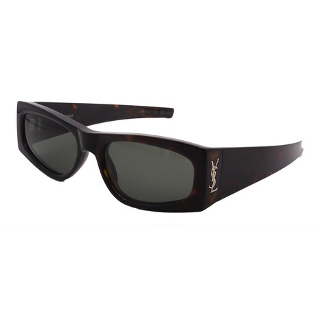 Saint Laurent // Women's SL M140-003 Square // Havana + Dark Grey