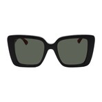 Gucci // Women's GG1861S-001 Square // Black Green Red + Grey