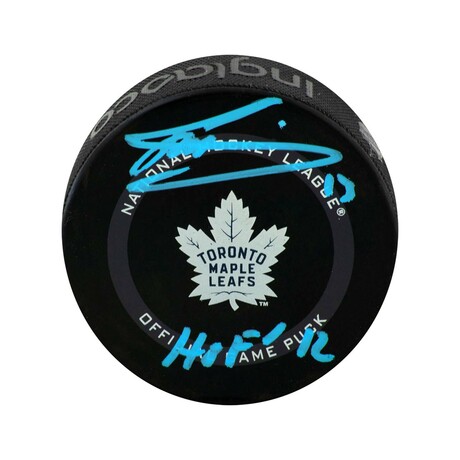 Mats Sundin // TOR Maple Leafs // Signed Official Game Hockey Puck